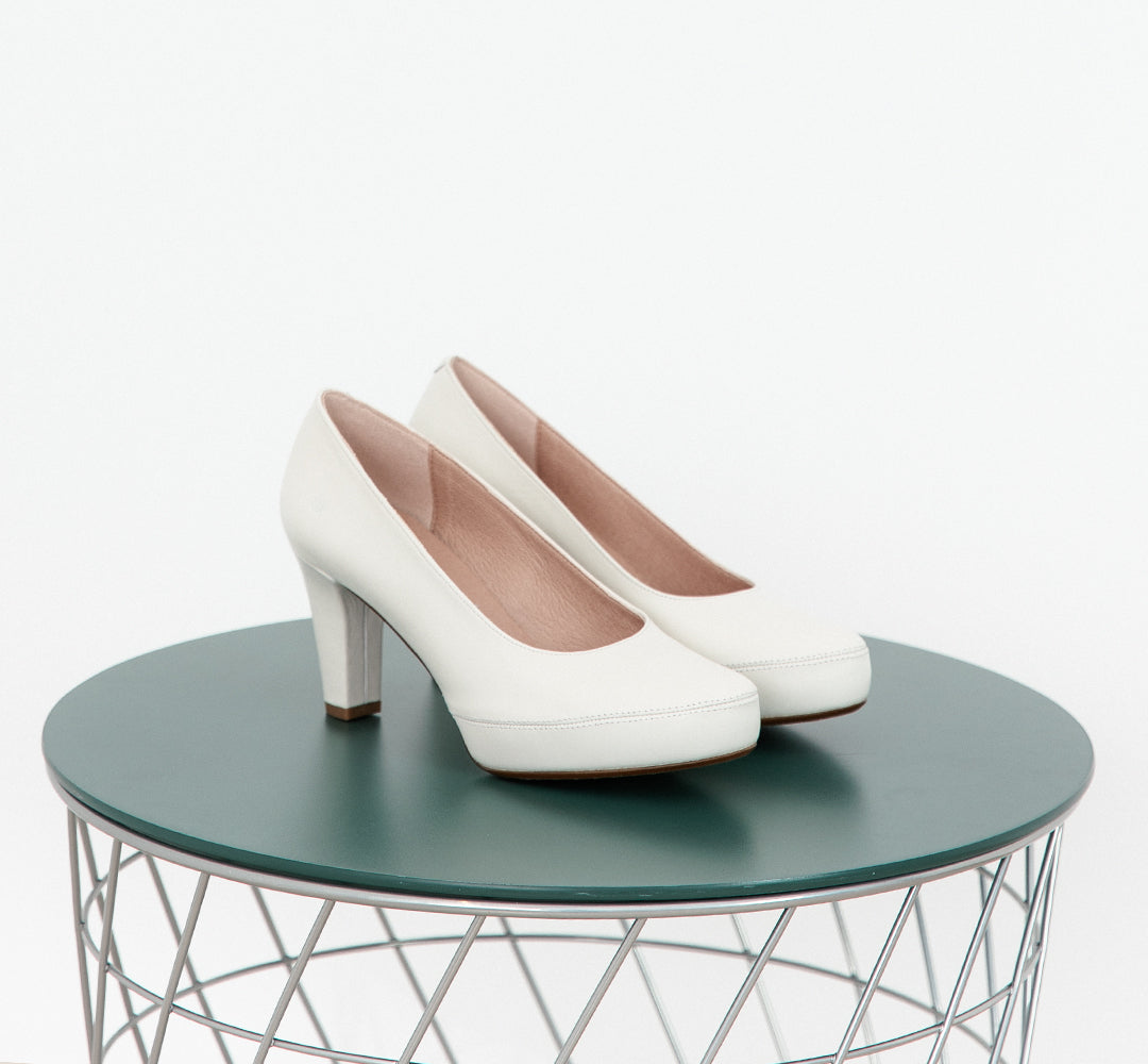 BLESA D5794 White High Heel shoe
