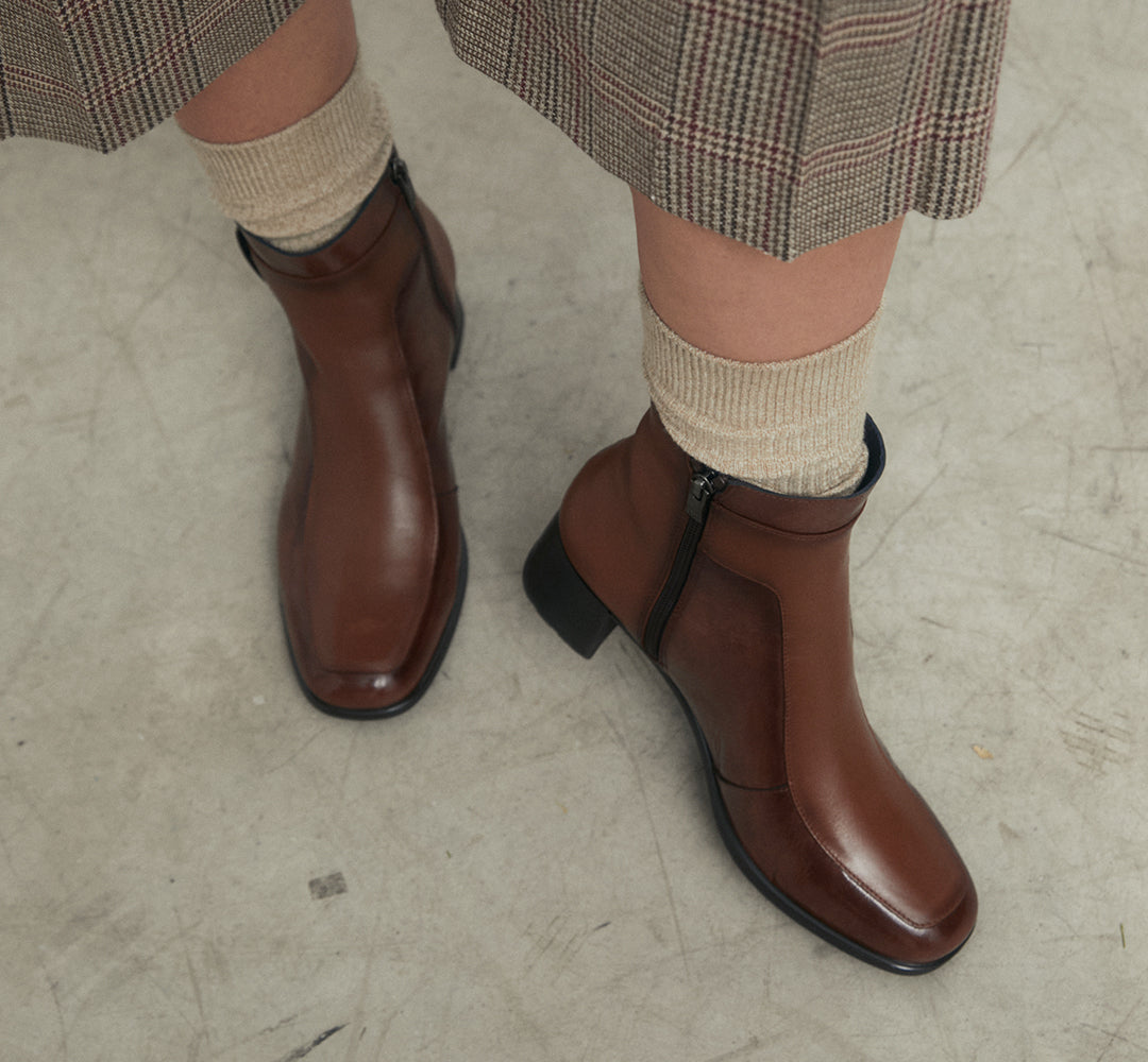 IKIA D9199 Brown Ankle Boot