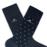 CA0009 Calcetin largo Blue-Blue dots 2p-3