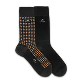 CA0009 Calcetin largo Black-Brown dots 2p-0