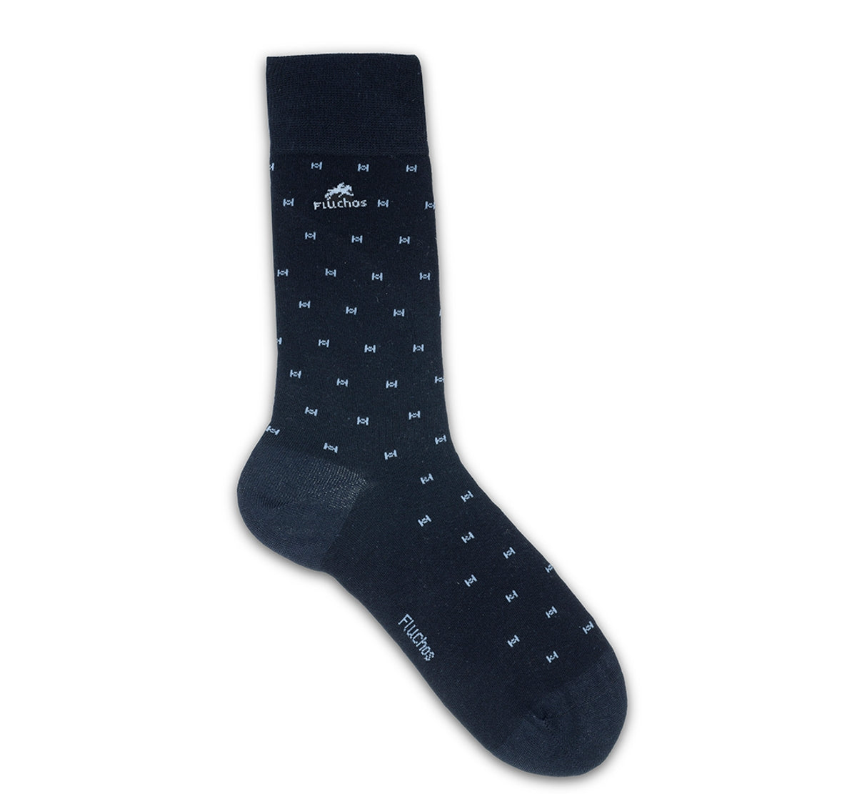 CA0009 Calcetin largo Blue-Blue dots 2p-2