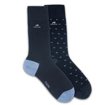 CA0009 Calcetin largo Blue-Blue dots 2p-0